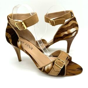 Miss Tina Animal Print Heels Sandals